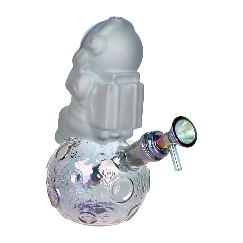 Space Man On The Moon Glass Water Pipe - 6.75" / 14mm F - Image 3
