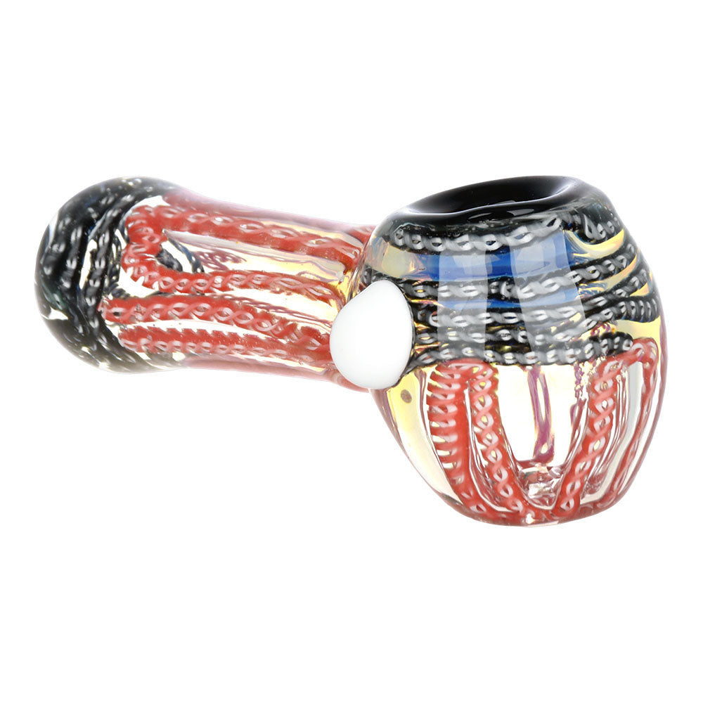 Simply Squiggled Glass Spoon Pipe - 4.25" / Colors Vary - Image 3