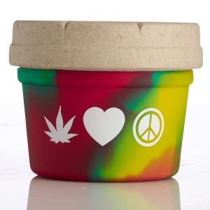 RE:STASH We'd Love Peace Rasta Tie-Dye 4oz Jar