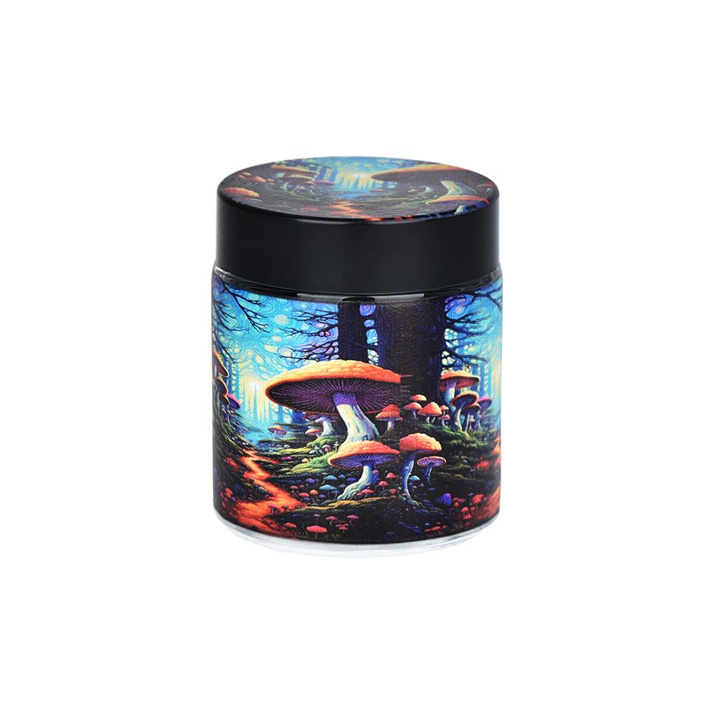 Mushroom Forest Glass Beaker Water Pipe Smoking Set - 7.75" - Image 3