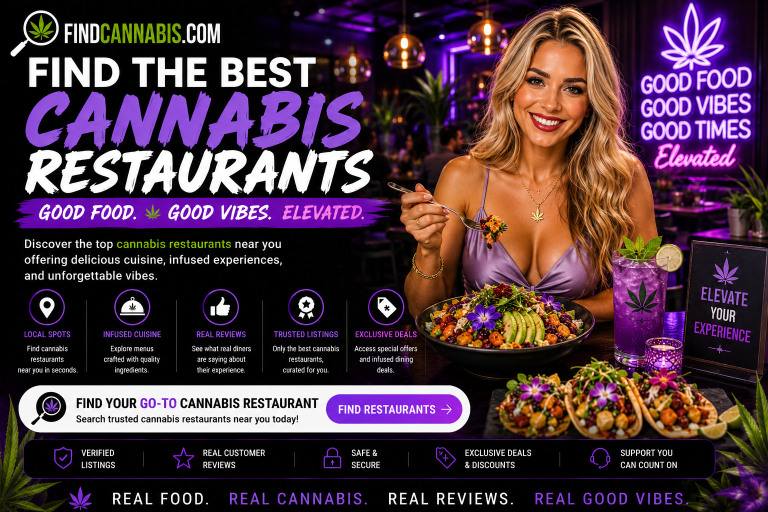 Cannabis Restaurant Directory Listing Purple